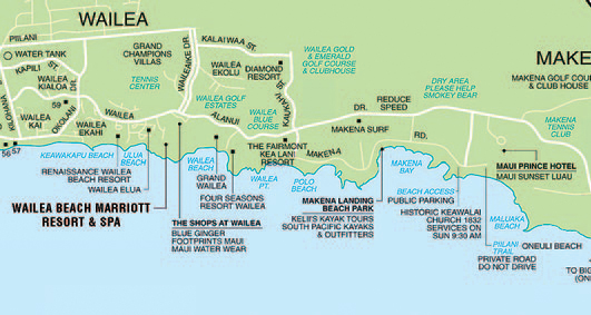 Map Of Wailea Hotels Travel & Lodging 2022 | High Risk Emergency Medicine